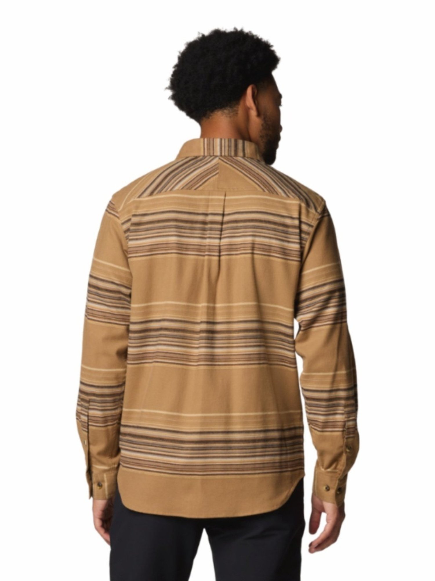 Columbia Brown Cotton Regular Fit Striped Shirt