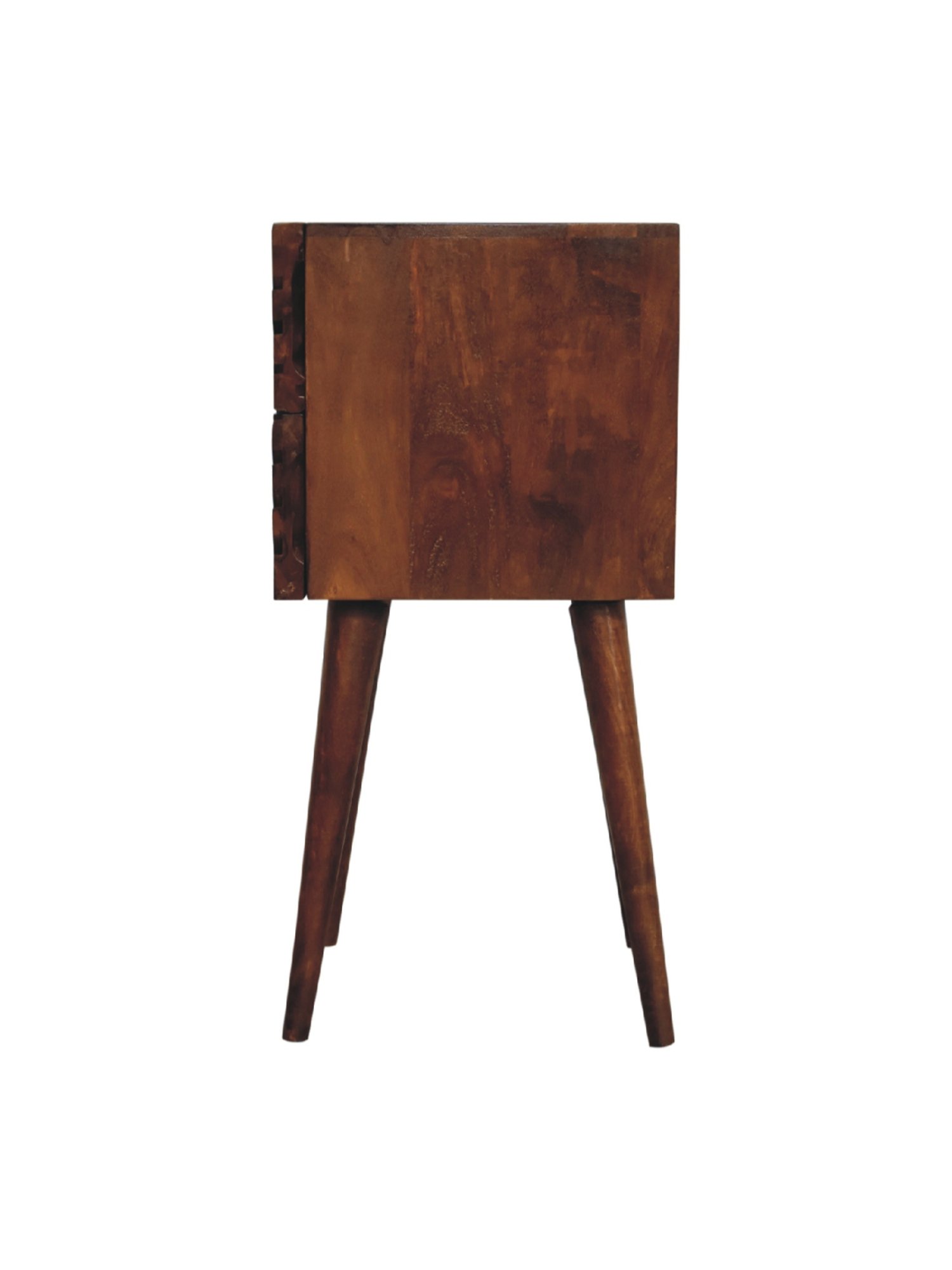 Ikiriya Avina Solid Dark Brown Wood End Table
