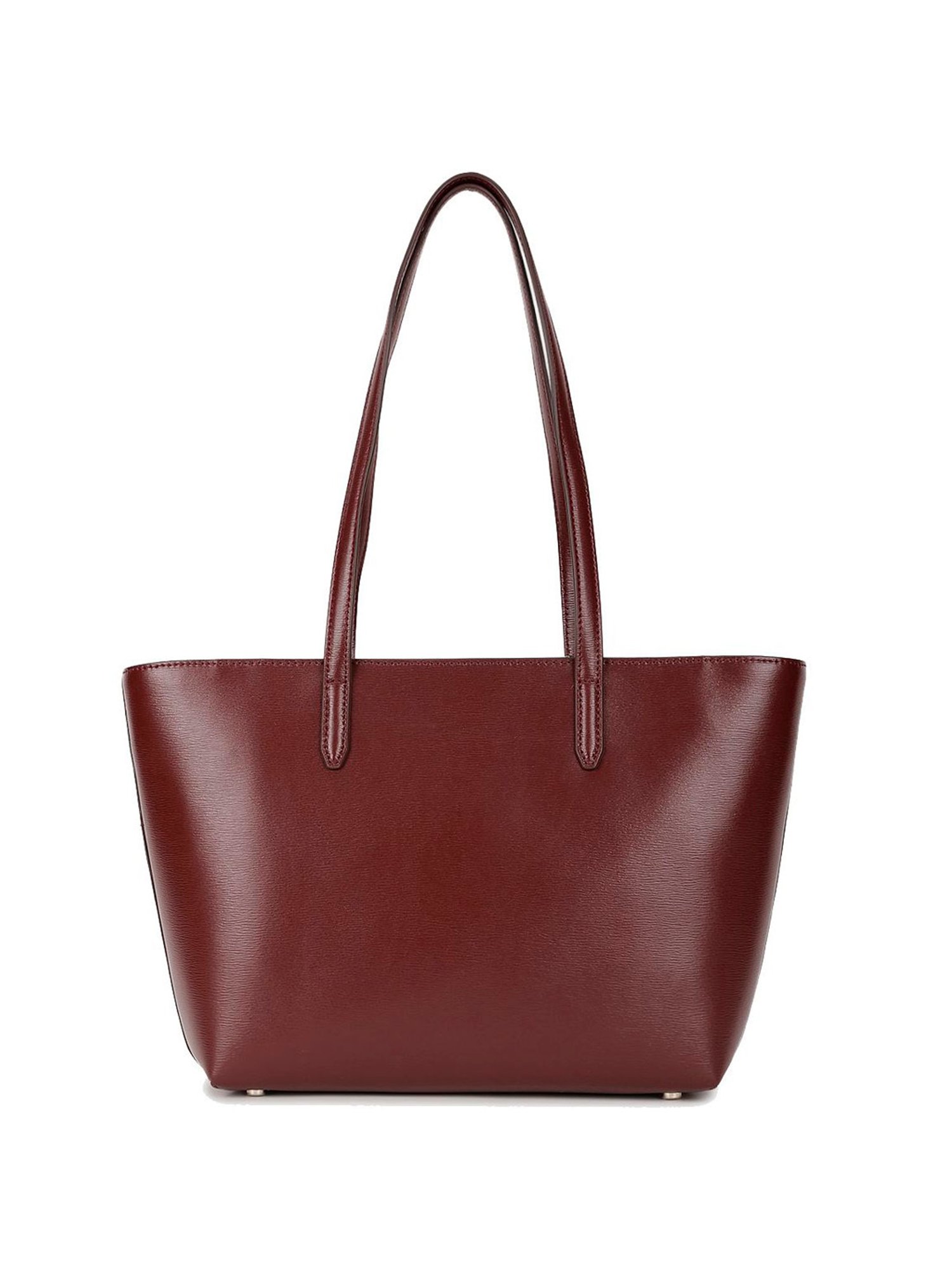 Dkny Red Leather Textured Tote Handbag