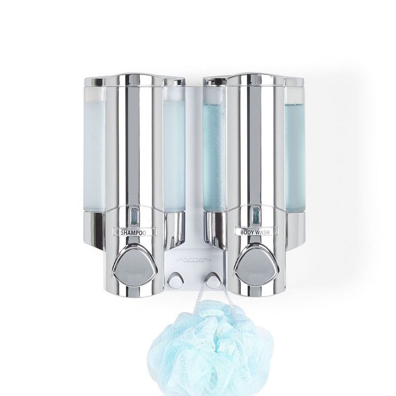 Better Living 76245-1 AVIVA 2 Chamber Shower Dispenser for Shampoo and Bodywash