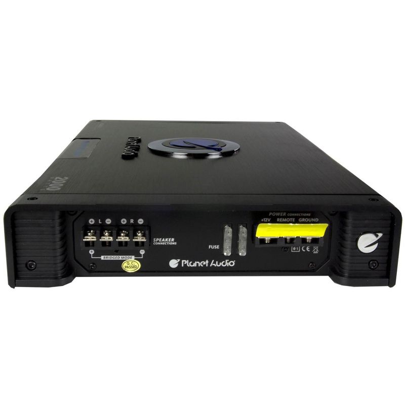 Planet Audio AC2000.2 Anarchy 2000 Watt 2 Channel Class A/B Full Range 2 Ohm Stable Car Audio Amplifier with MOSFET Power Supply and Remote Control