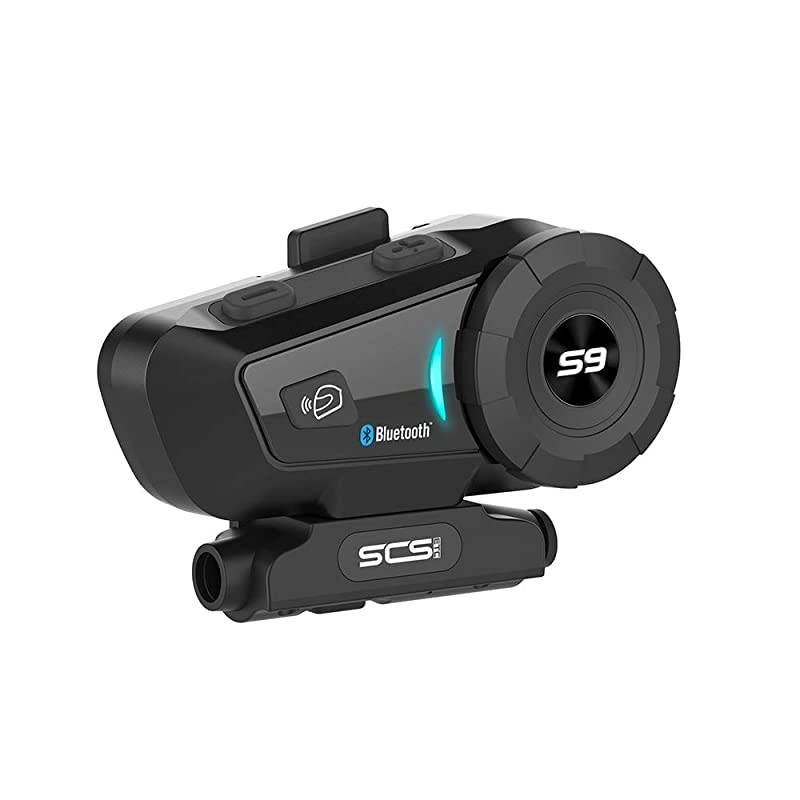 Bluetooth Headset Motorcycle Intercom SCS ETC S9 2019 Intercom Motorcycle Communication System Wireless Headphone with Noise Cancellation Up to 6 Riders for Motorbike Skiing