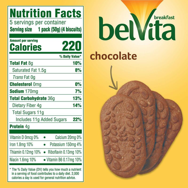 belVita Chocolate Breakfast Biscuits - 5 Packs
