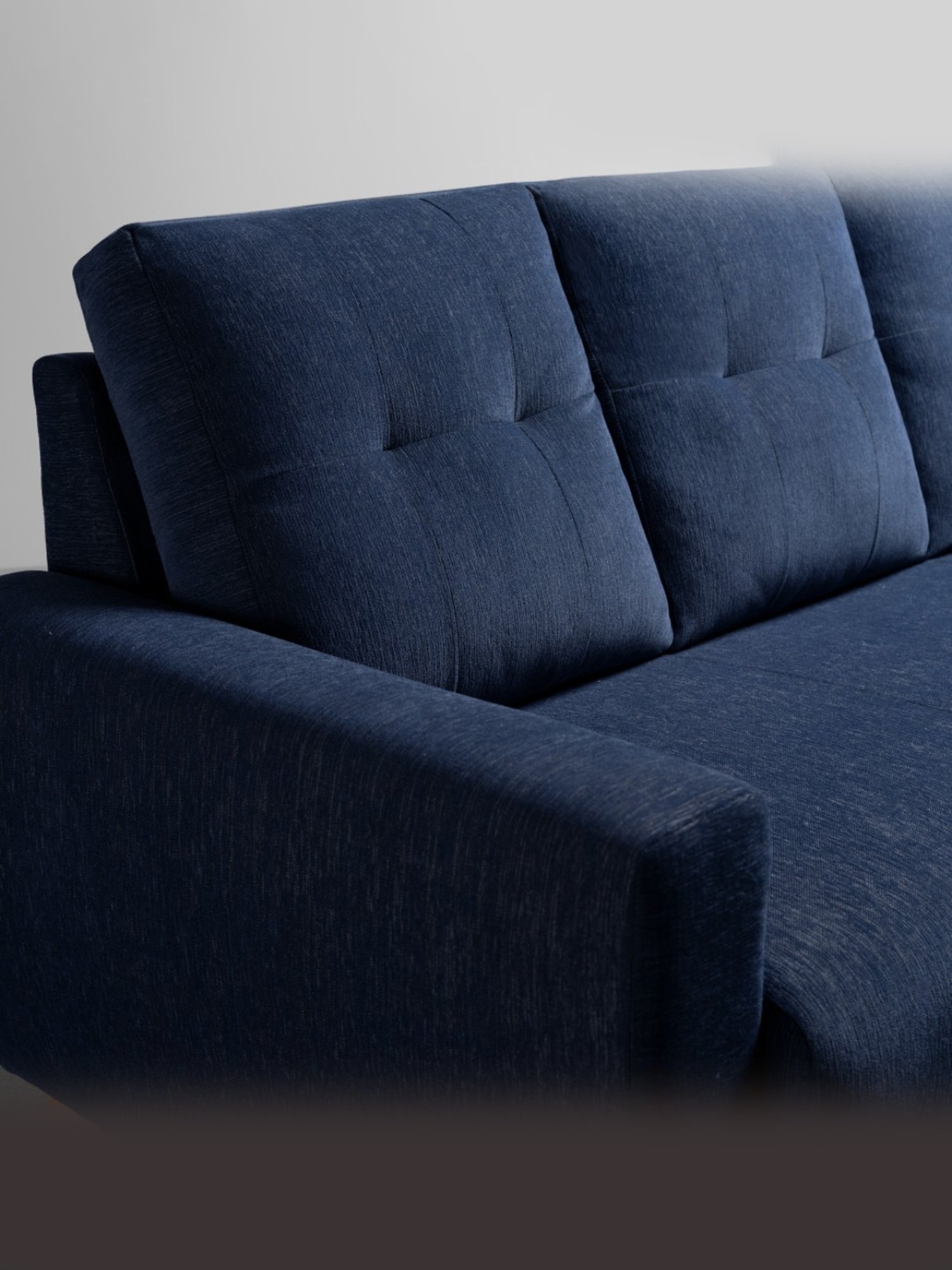 Sleepyhead Yolo Berry Blue Fabric 3 Seater Sofa