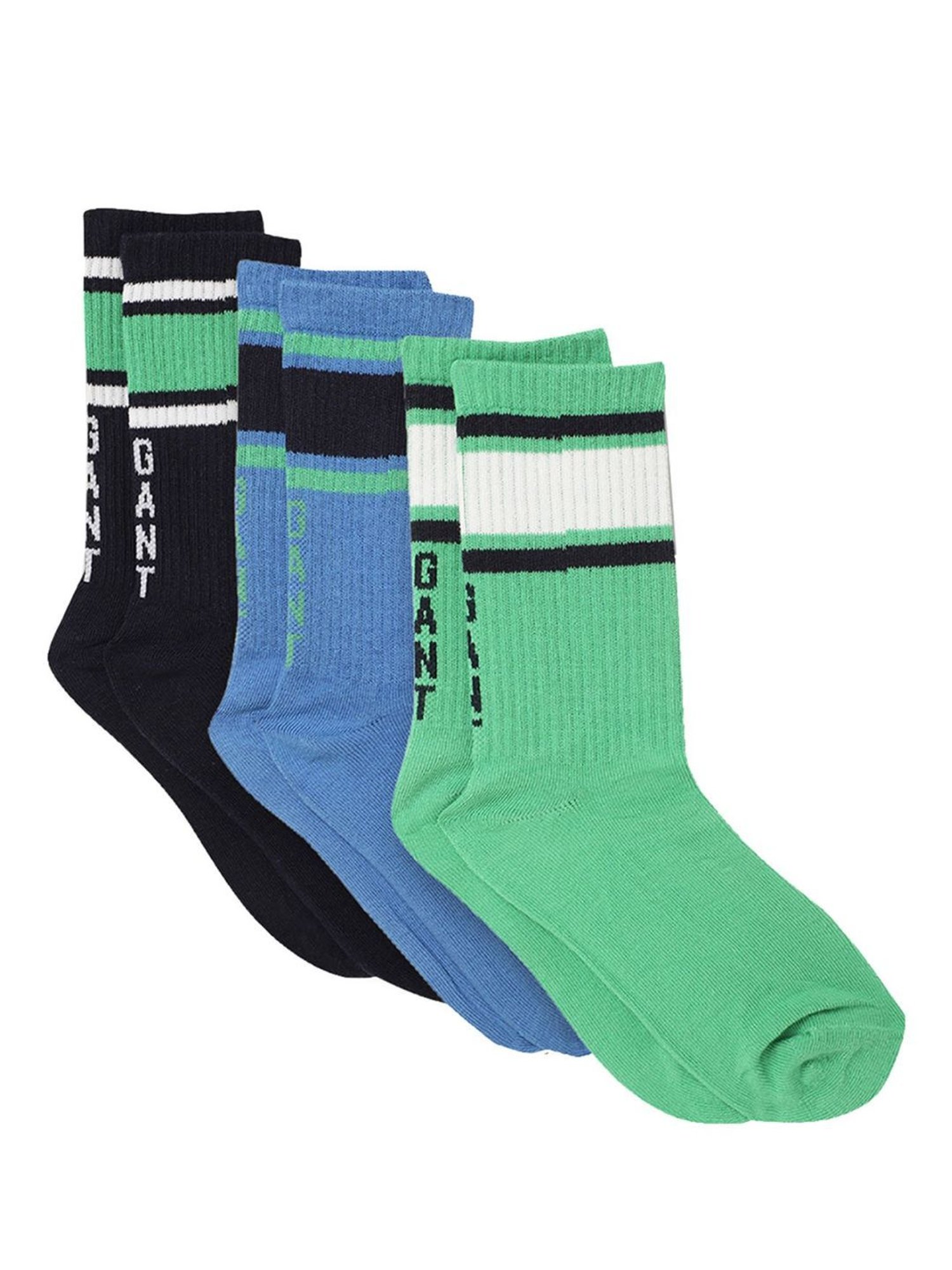 Gant Kids Green Socks - 3 Pack (8-9 Y)
