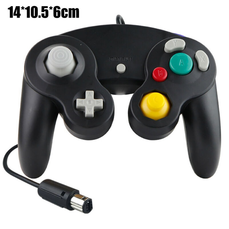 Vicabo HY-5101 Wired NGC Game Controller for Gamecube, Single-point Vibration Gamepad, for PC / Windows / MAC - Pink