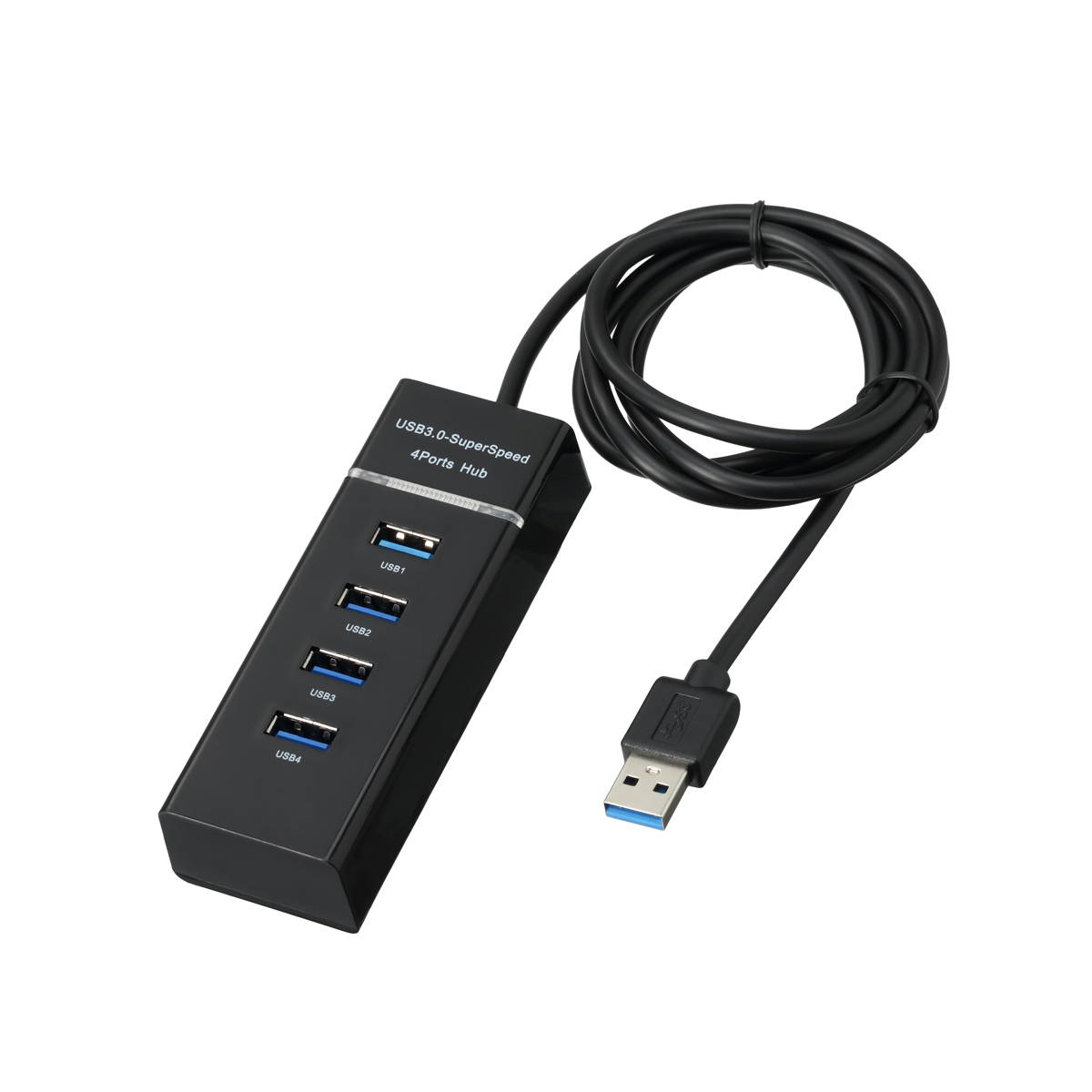 FirstPower High Speed 4-Port Type C to USB 3.0 Hub Multi Splitter Expansion USB Hub for Desktop PC Laptop Black
