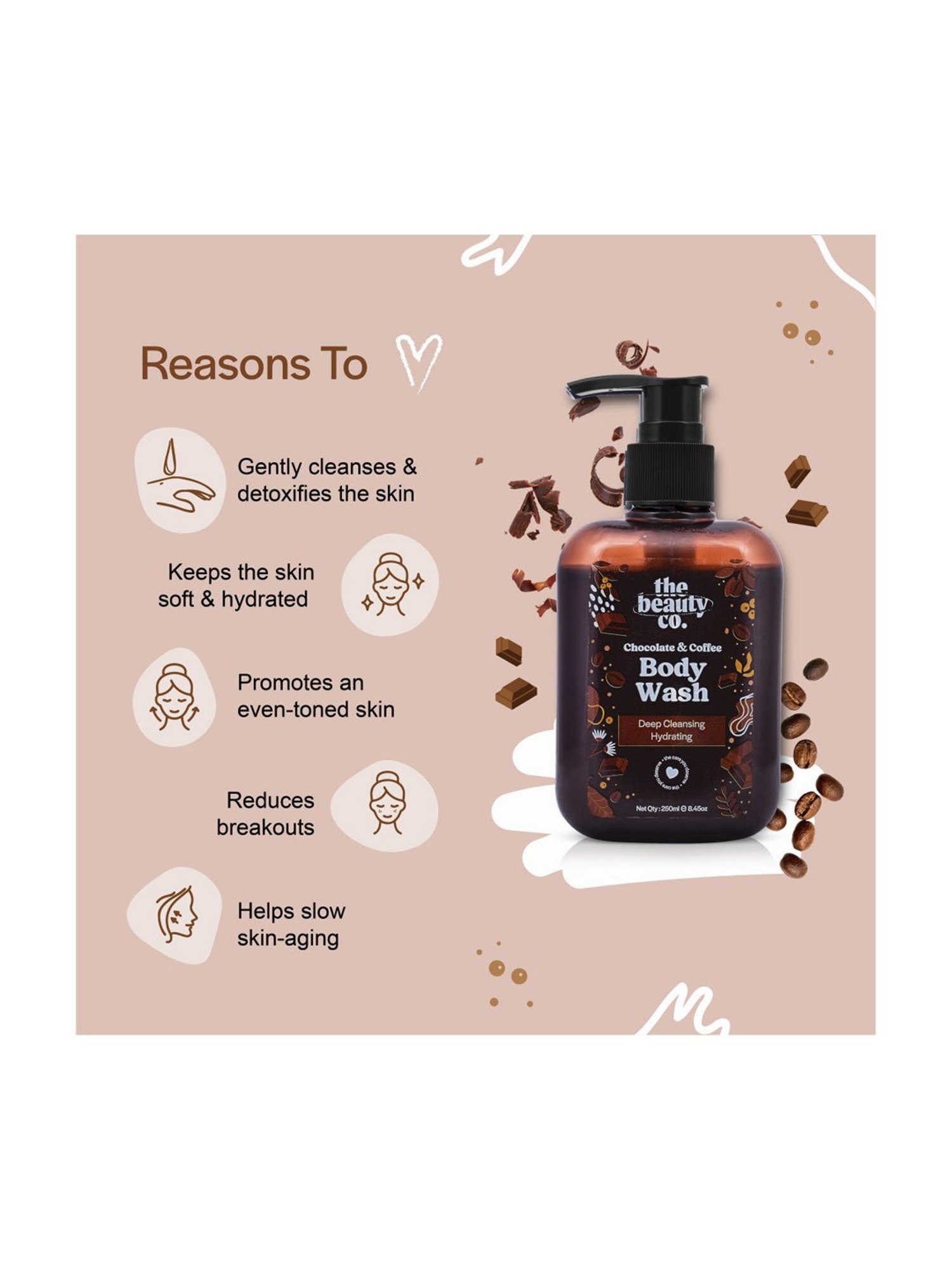 The Beauty Co. Chocolate Coffee Body Wash - 250 ml