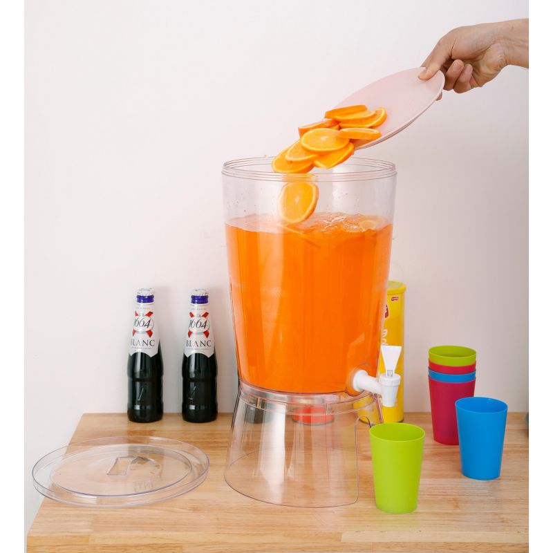 Basicwise Juice and Water Beverage Dispenser 2.35 gallon, Round