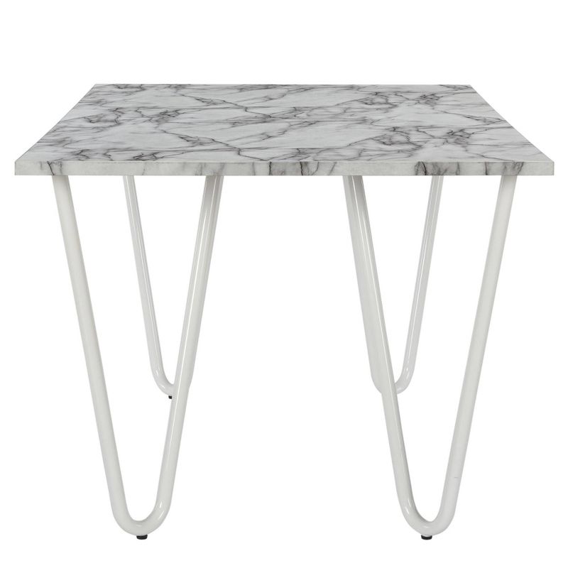 Mulberry Faux Marble Dining Table White - CosmoLiving by Cosmopolitan