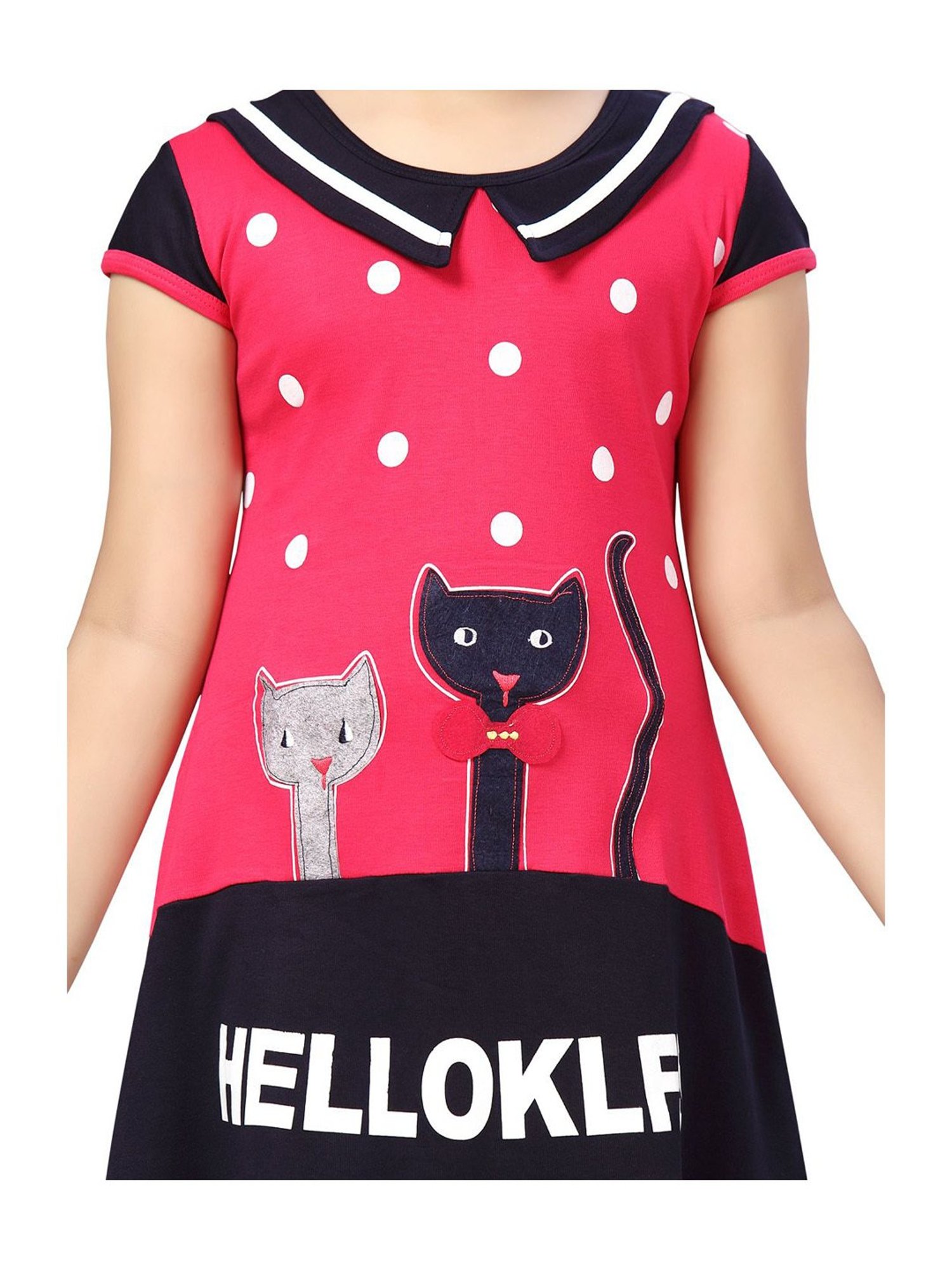 Aarika Kids Pink Printed Dress