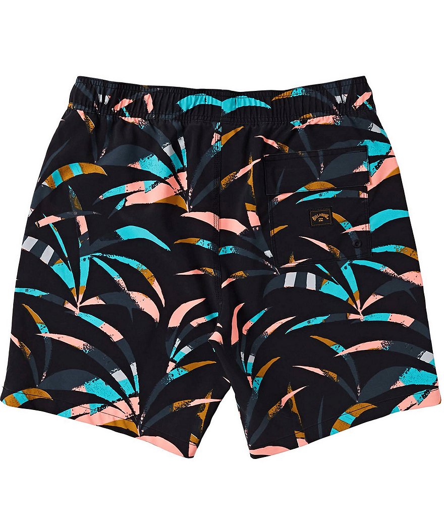 Billabong Sundays Layback Performance 17#double; Outseam Palm Print Walk Shorts