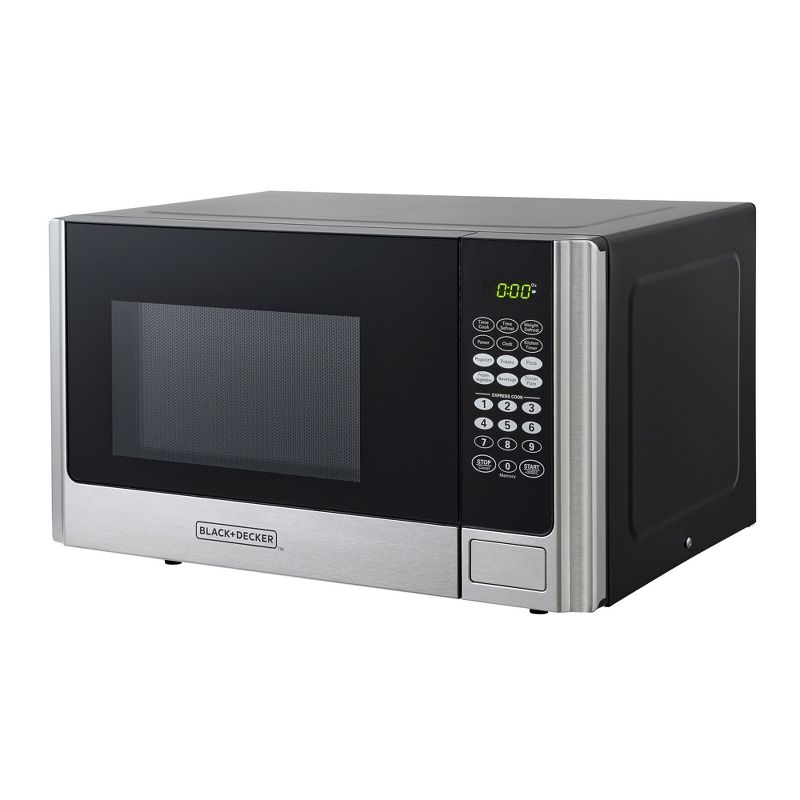 BLACK+DECKER 1.3 cu ft 1000 Watt Microwave Oven Black Stainless Steel