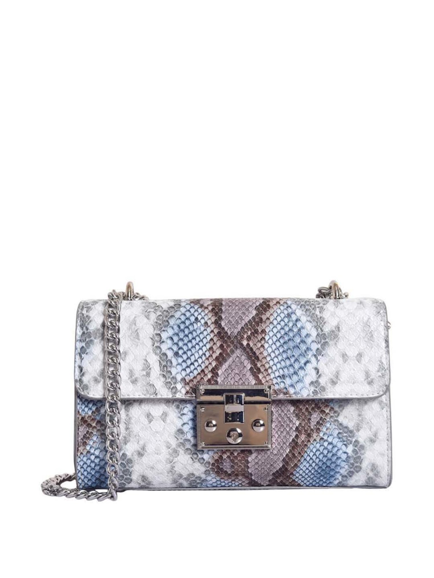 Lino Perros Blue Textured Medium Sling Handbag