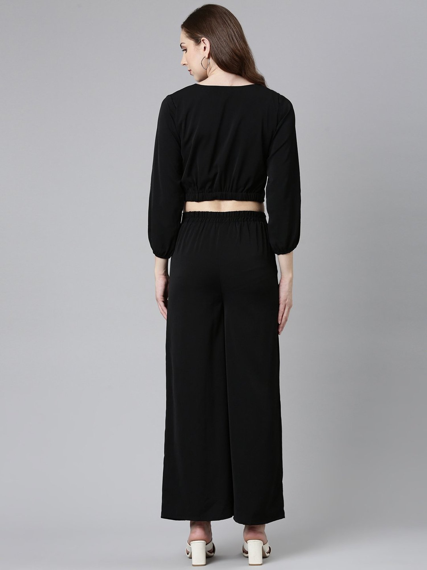 SHOWOFF Black Full Length Co-Ord Set