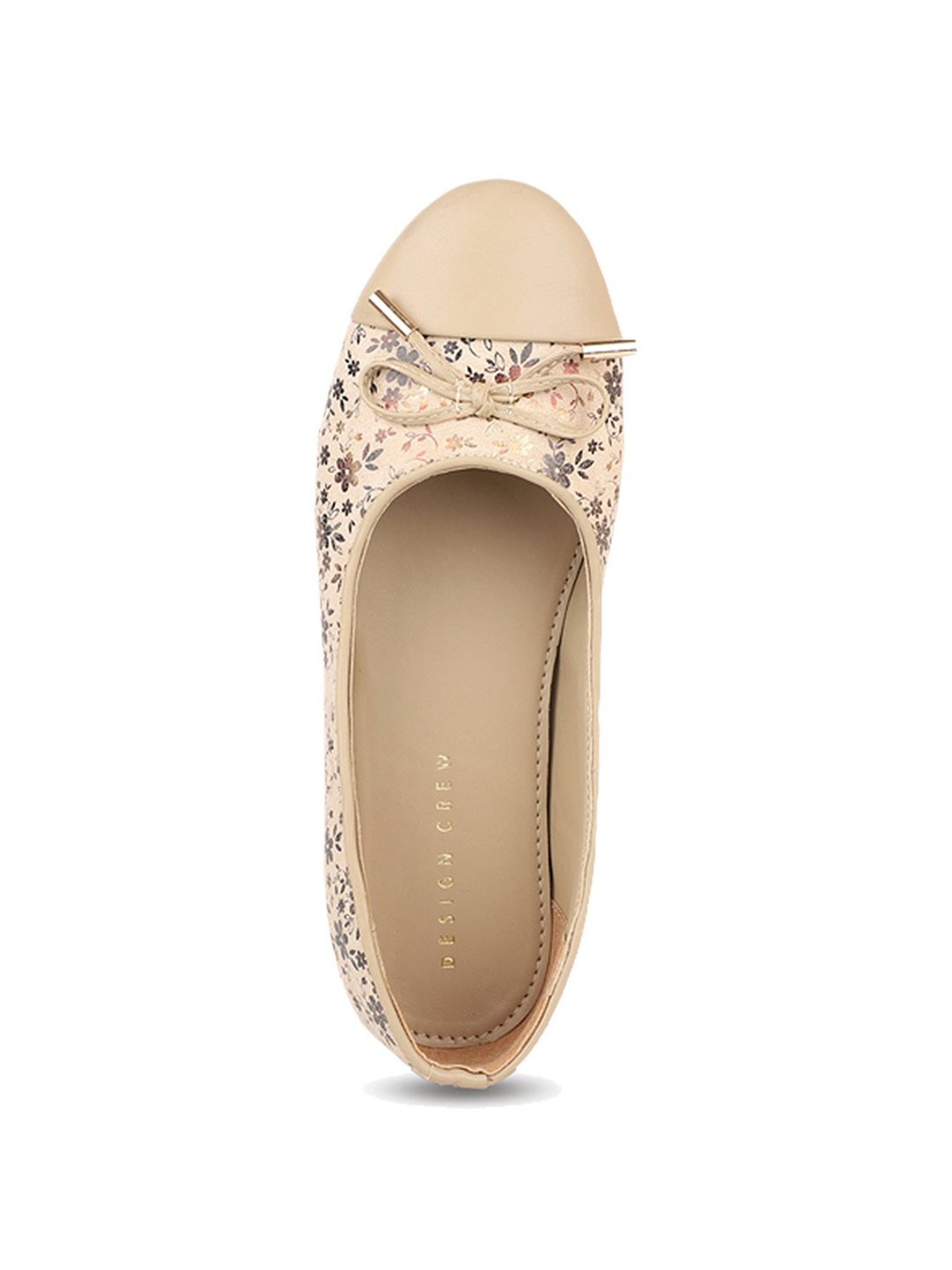 Design Crew Women's Beige Flat Ballets
