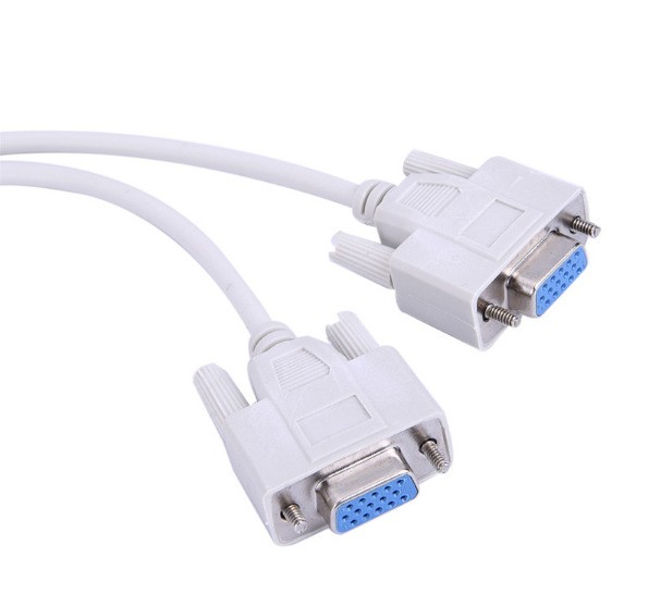 1 TO 2 VGA SVGA Monitor Y Cable 15 PIN-White