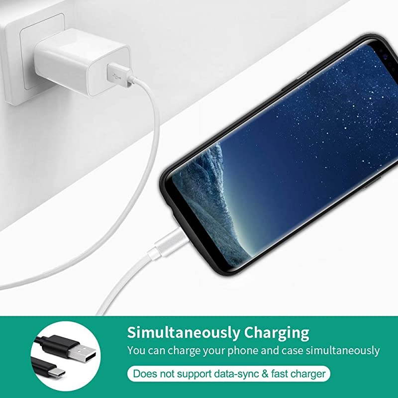 Upgraded Samsung Galaxy S9 Plus Battery Case Qi Wireless Charging Compatible, 5200mAh Slim Rechargeable Extended Charger Case Compatible Samsung Galaxy S9+ Plus (6.2 Inches Black)