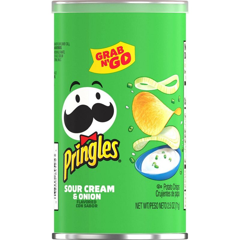 Pringles Grab & Go Large Sour Cream & Onion Potato Crisps Chips - 2.5oz
