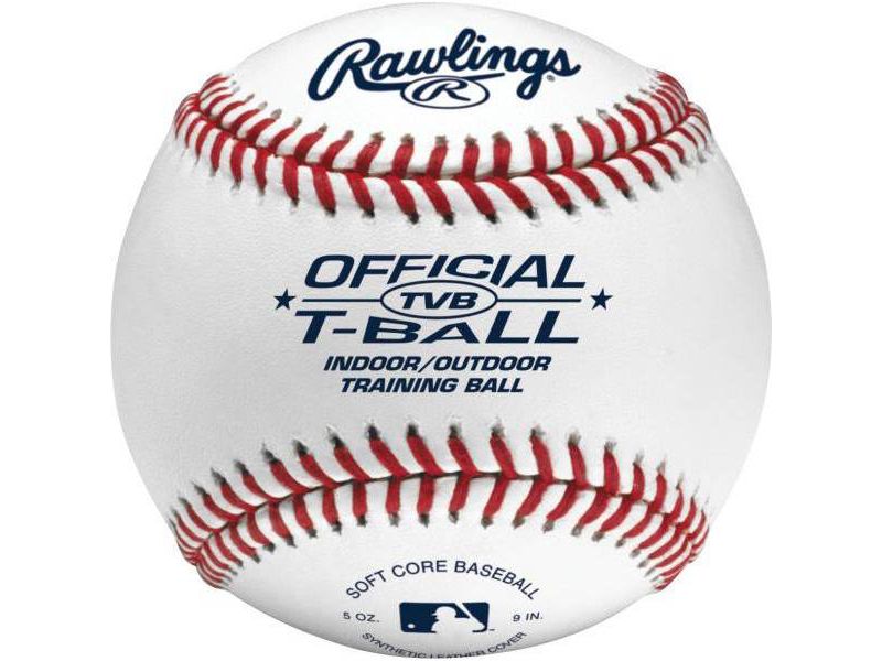 Rawlings 6U T Ball 2pk - White