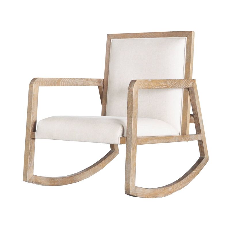 Wooden Rocking Chair Brown - Benzara
