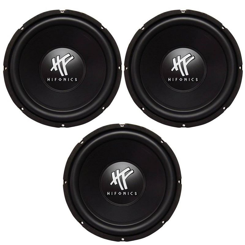 Hifonics 12" 800 Watt 4 Ohm DVC Car Audio Subwoofer Power Bass Sub (3 Pack)