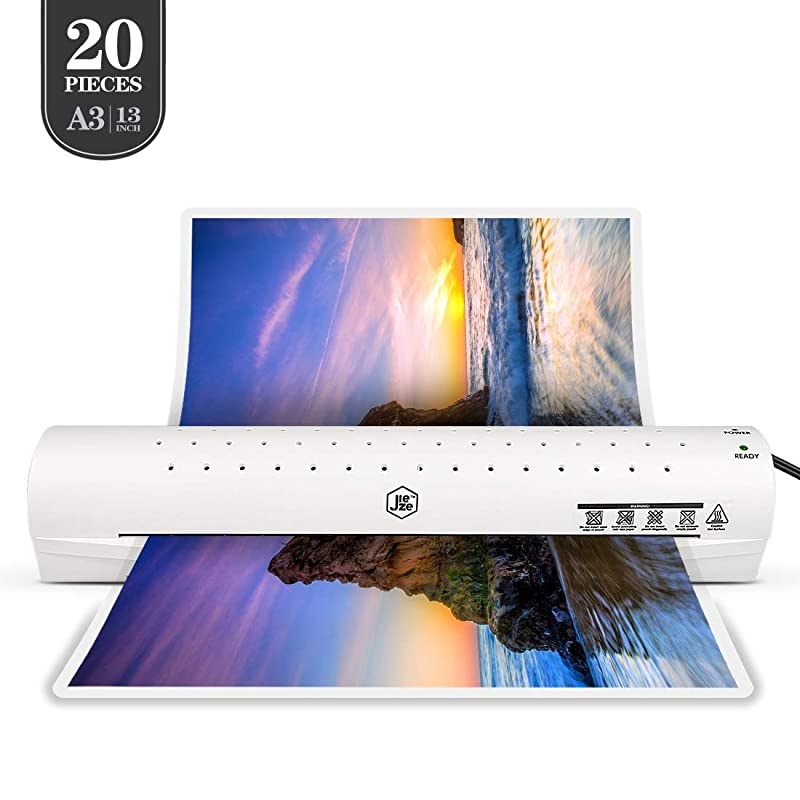 Laminator Machine for A3A4A6 Laminating Machine with Two Roller System New UpgradeFaster Warmup Quicker Laminating for Home and Office Use with 30 Pouches A3 laminator