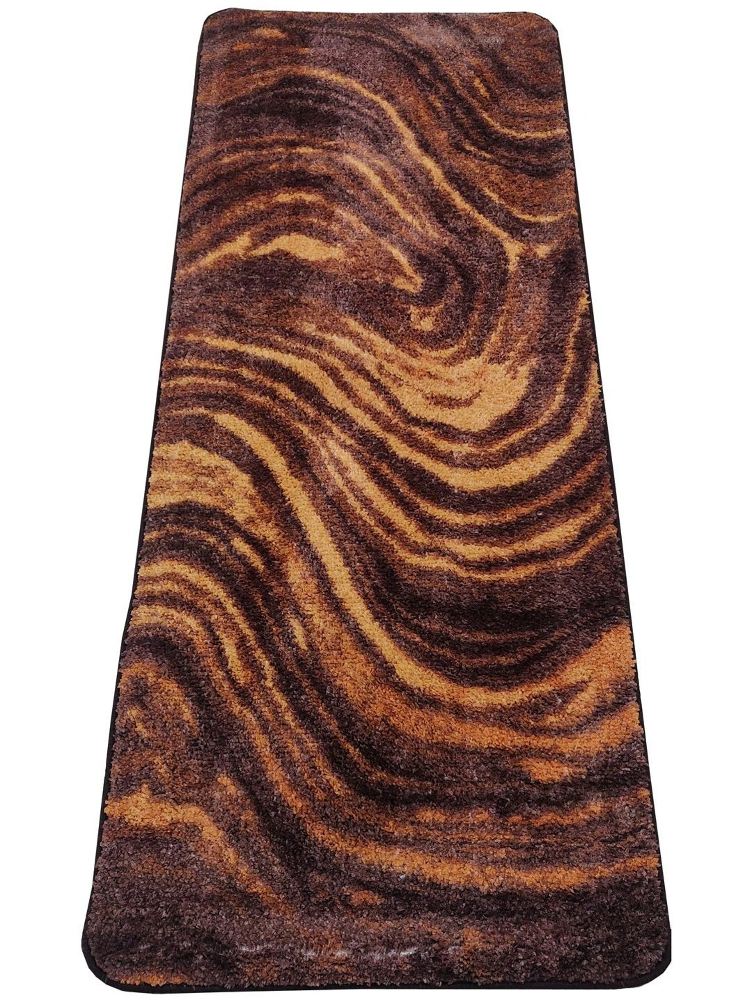 Bianca Brown & Khaki Microfibre Non-Slip Rug