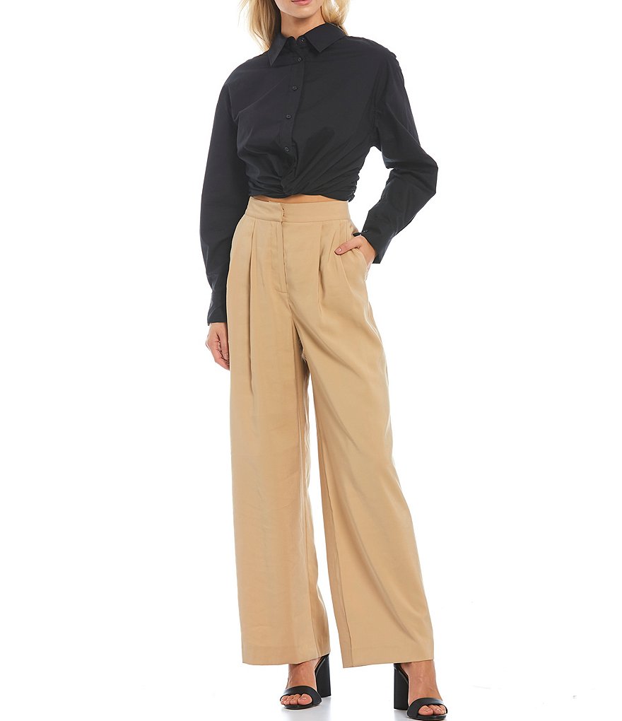 Gianni Bini High Rise Full length Wide Leg Gaucho Pants
