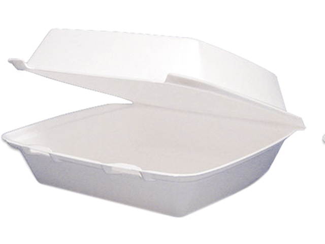 Dawn 85HT1 Carryout Food Containers,Foam Hinged 1-Compartment,8-3/8x7-7/8x3-1/4,200/Carton