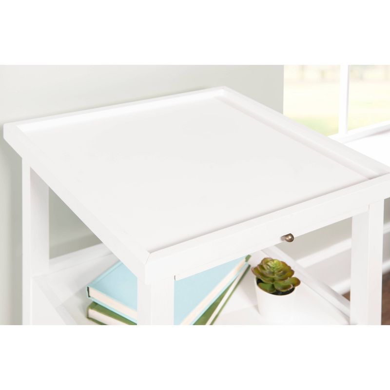 Largo Side Table with Expandable Top White - Powell Company