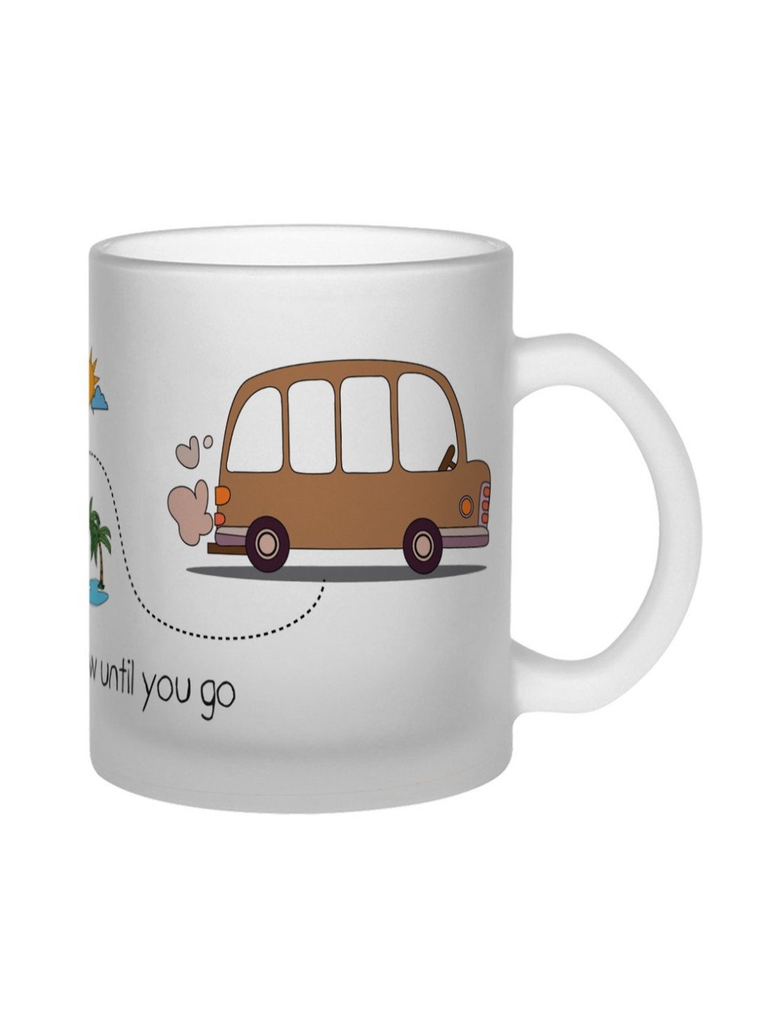 Gathari Aesthetic White Glass Frosted Coffee Mug