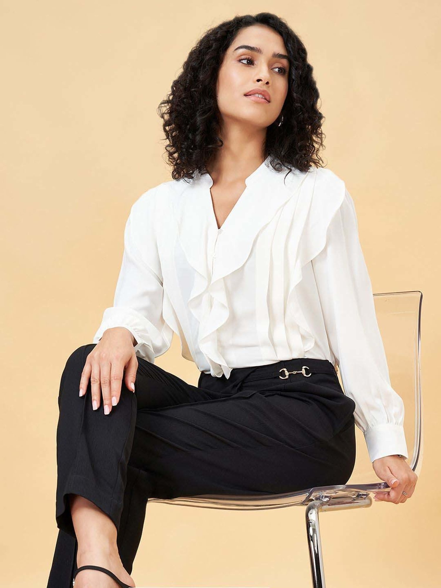 Annabelle by Pantaloons White Plain Top