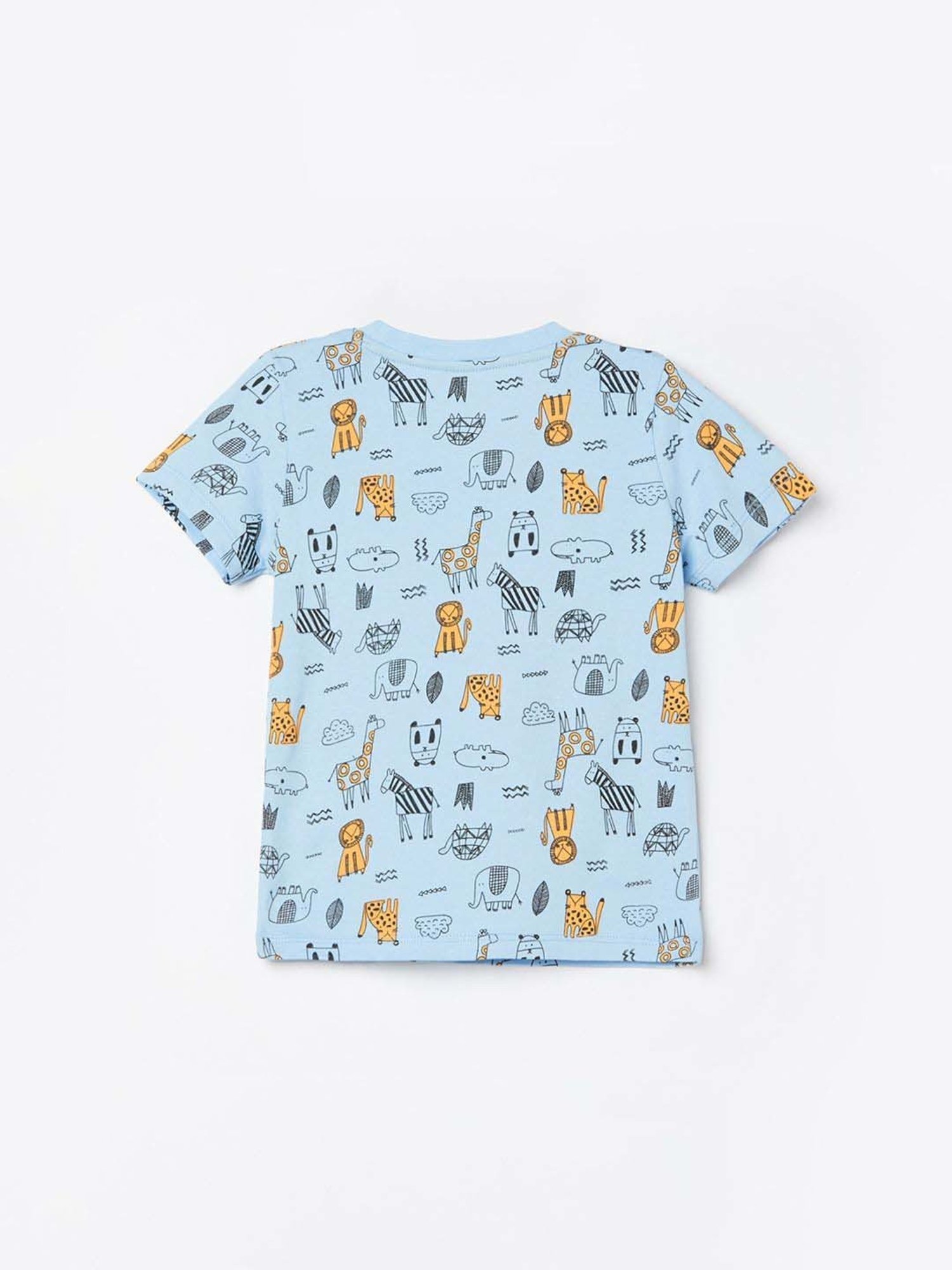 Juniors by Lifestyle Kids Light Blue Cotton Printed T-Shirt