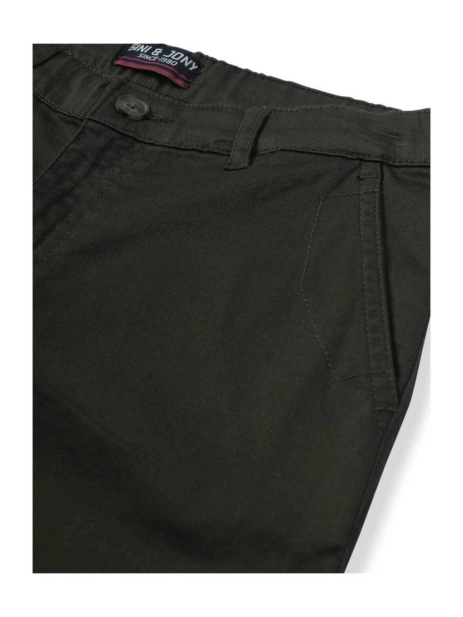 Gini & Jony Kids Black Cotton Regular Fit Bermuda