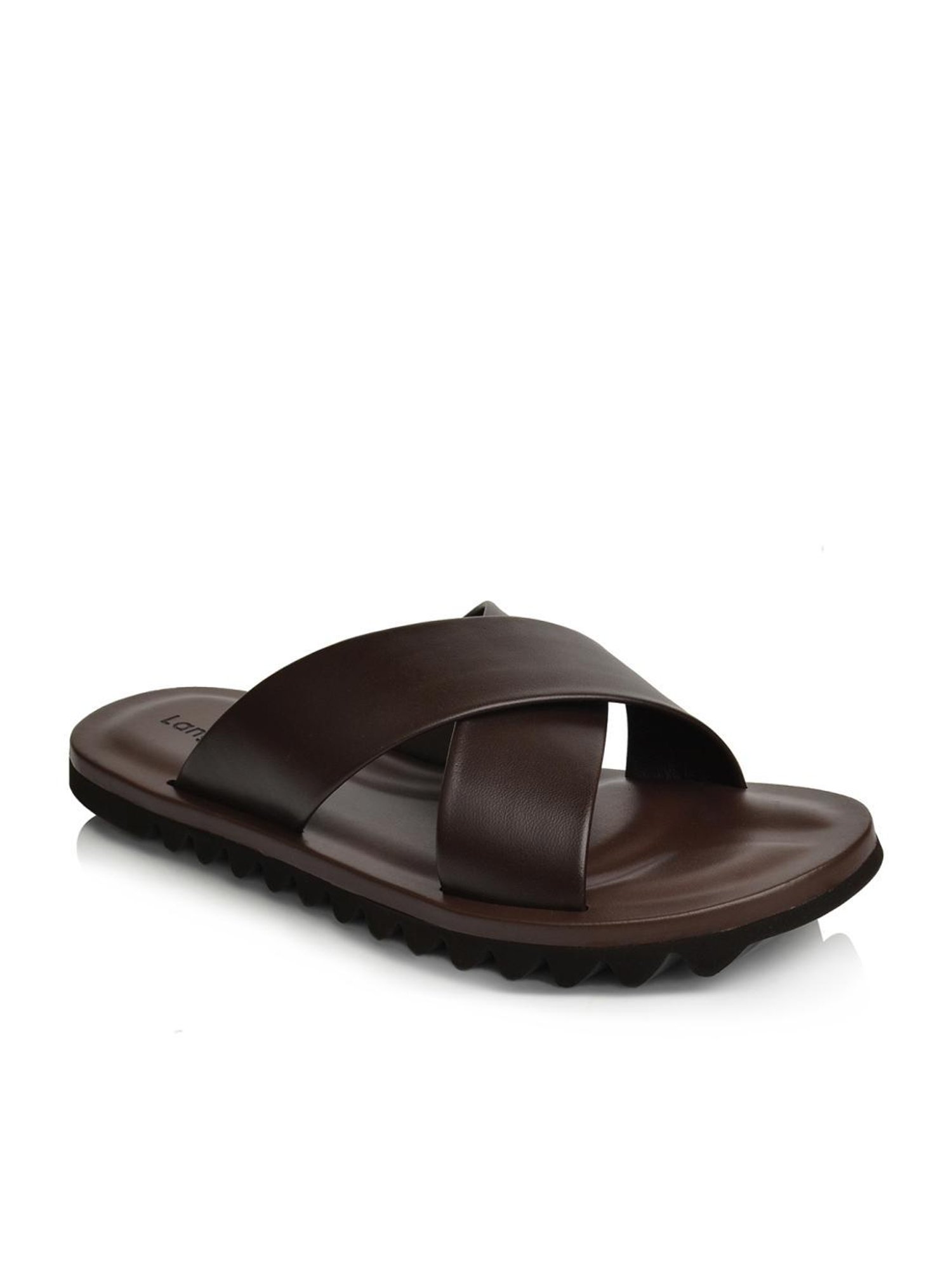 Language Shoes Men's Ben Brown Cross Strap Sandals
