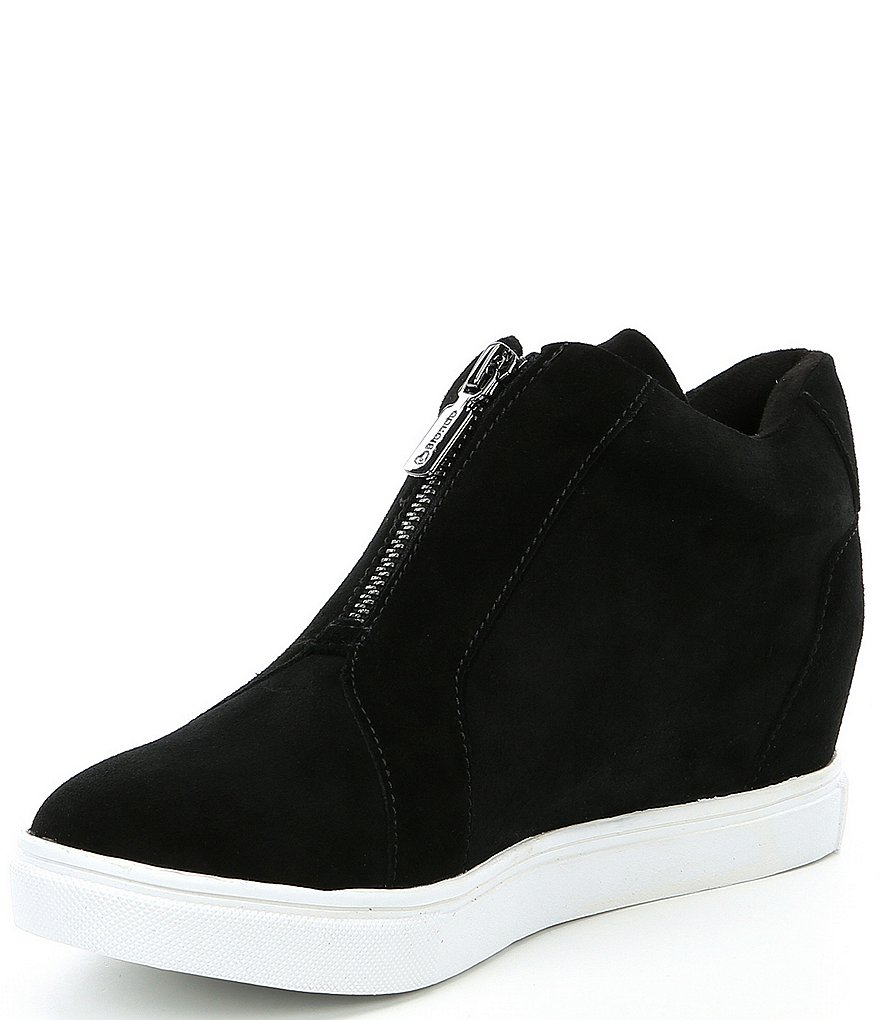 Donald Pliner Pelham Neoprene Mixed Leather Slip-On Wedge Sneakers