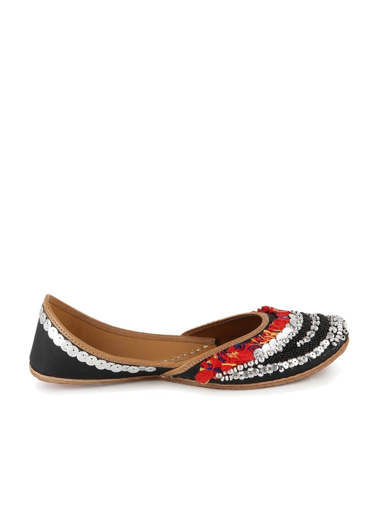 Glam Story Women's Black Ethnic Juttis