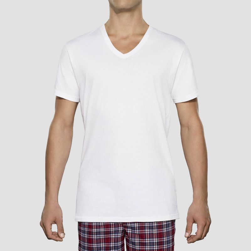 Fruit of the Loom Men's 6pk V-Neck T-Shirt - White
