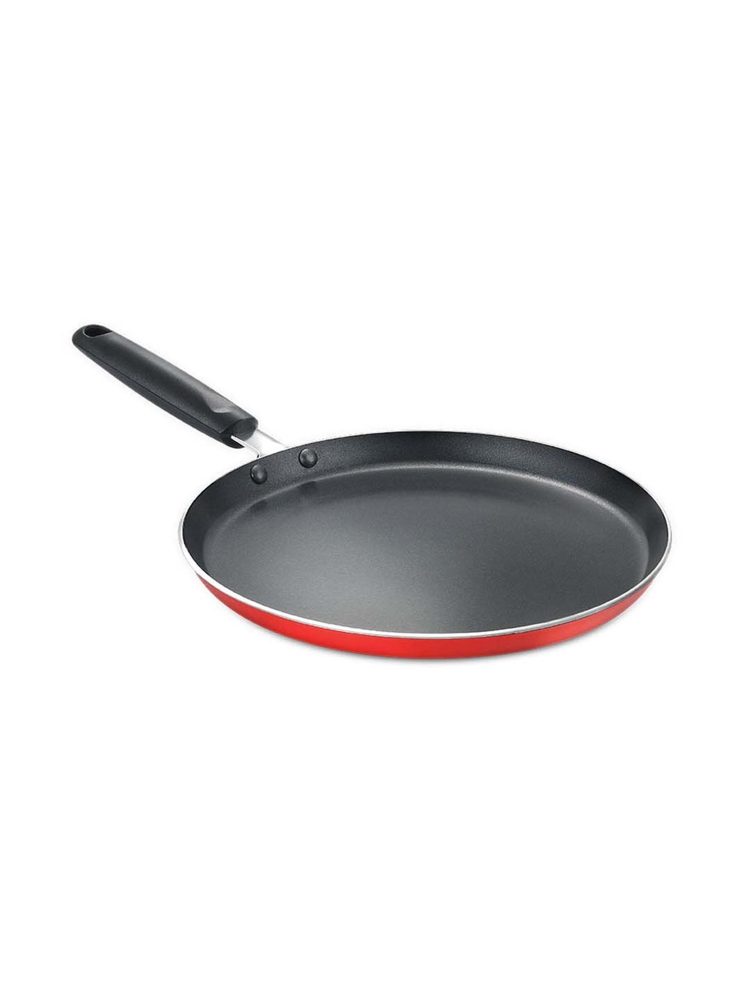 JUDGE Black & Red Aluminium 25 cm Non-Stick Tawa - Set of 1