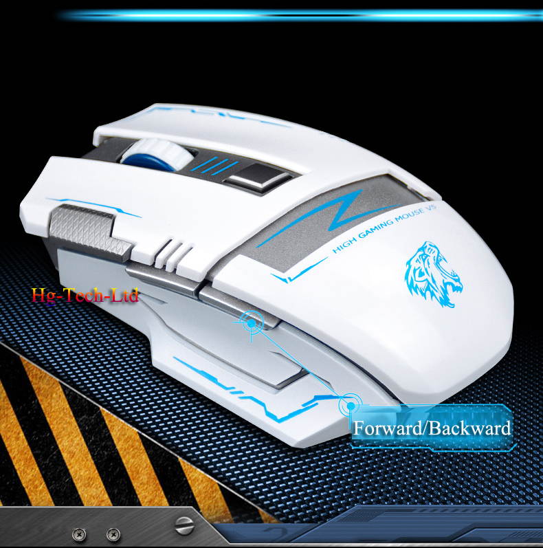 2.4G Wireless Rechargeable 2400DPI 6 Buttons Optical Usb Ergonomic Gaming Mouse