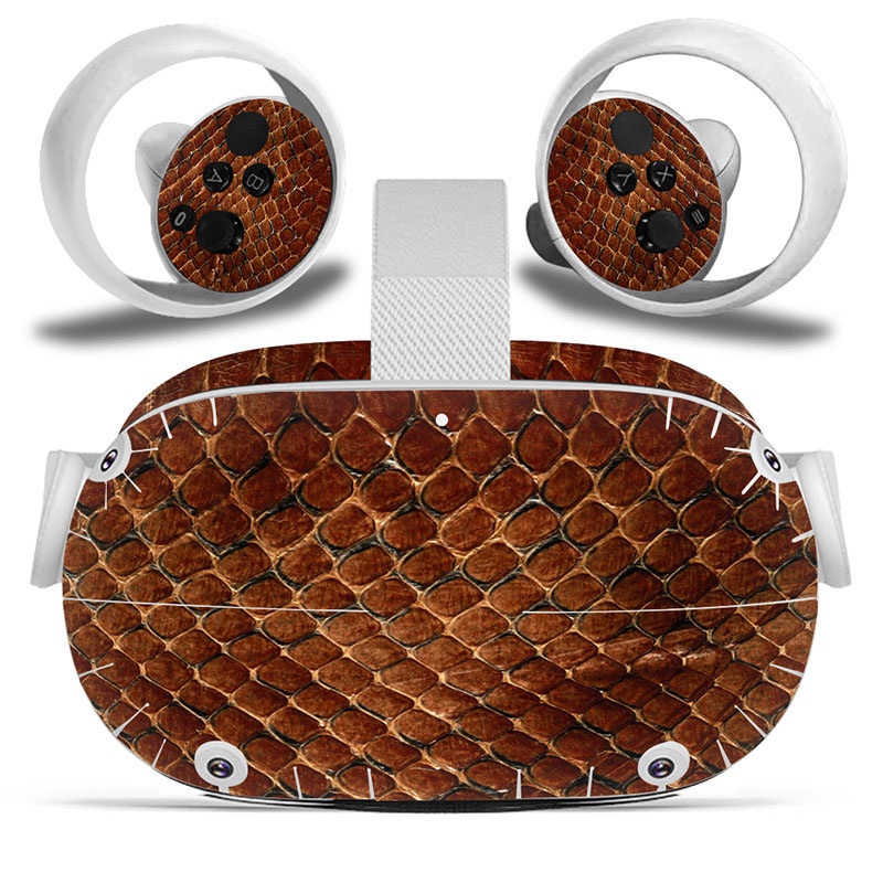 Amify Vinyl Skin Sticker for Oculus Quest 2 VR Headset Controller PVC Decals Cute Cartoon Wrap Cover for Oculus Quest 2 Accessories