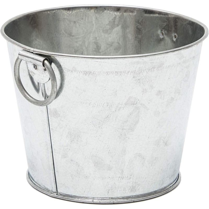 Juvale 12-Pack Mini Decorative Galvanized Metal Buckets with Handles 4.5 x 3.5 In