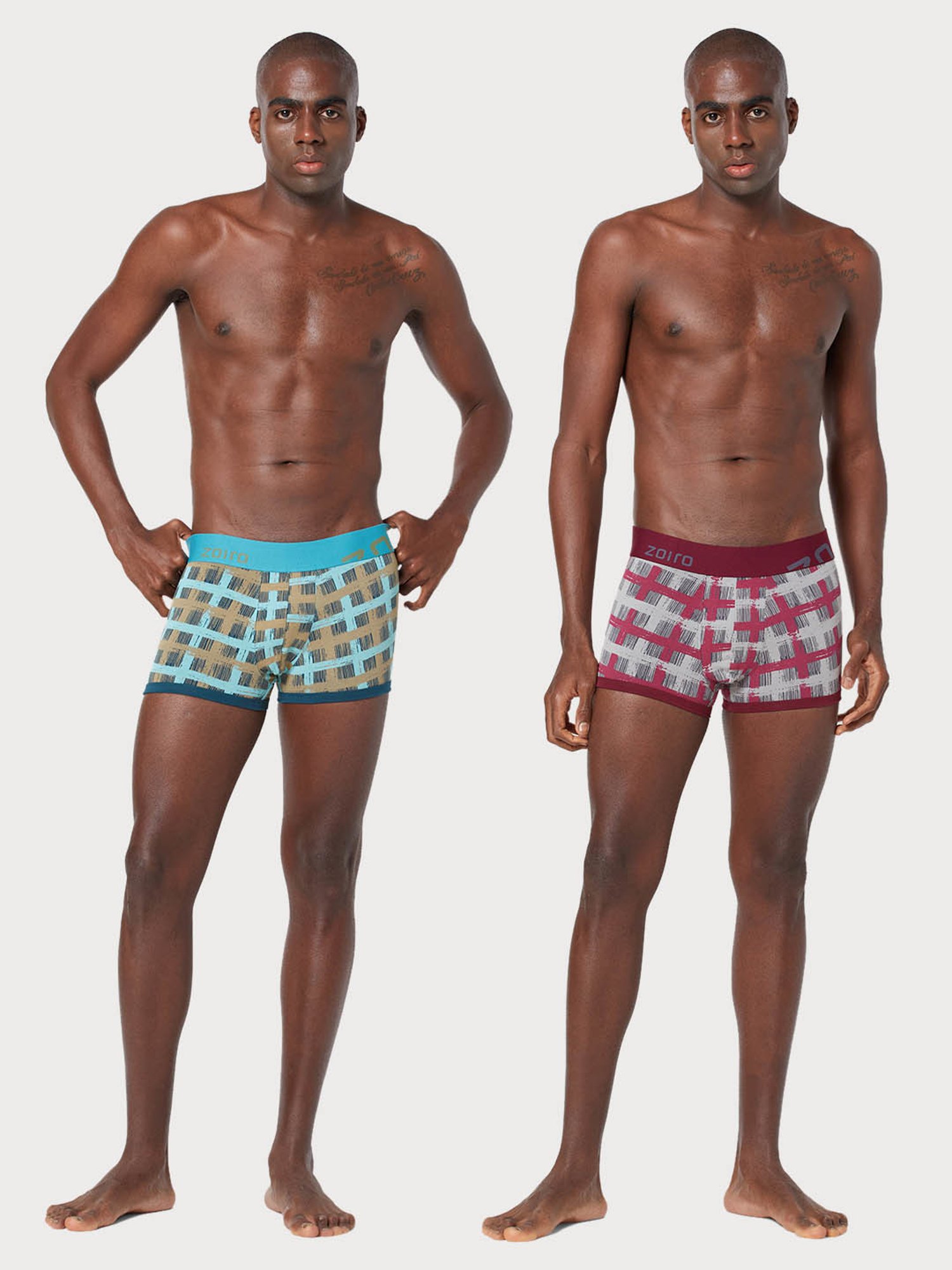 Zoiro Nine Iron & Atlantic Deep Regular Fit Printed Trunks - Pack Of 2