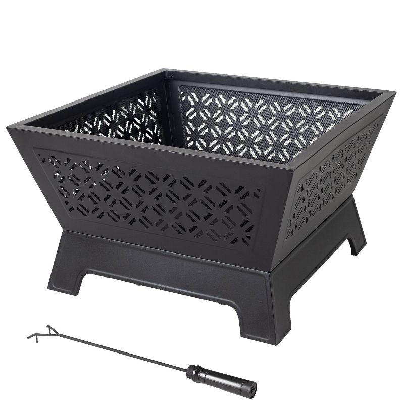 Calipso 26" Square Wood Burning Fire Pit - Pleasant Hearth