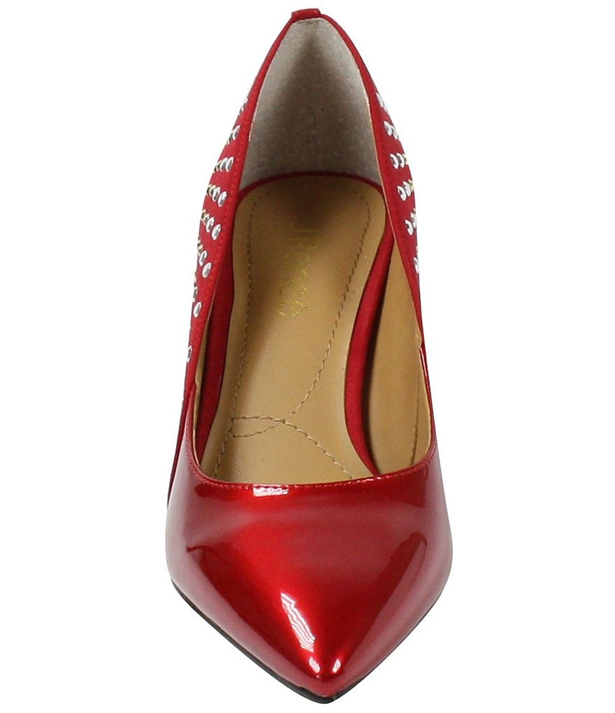 J. Renee Jakey Studded Patent Pumps