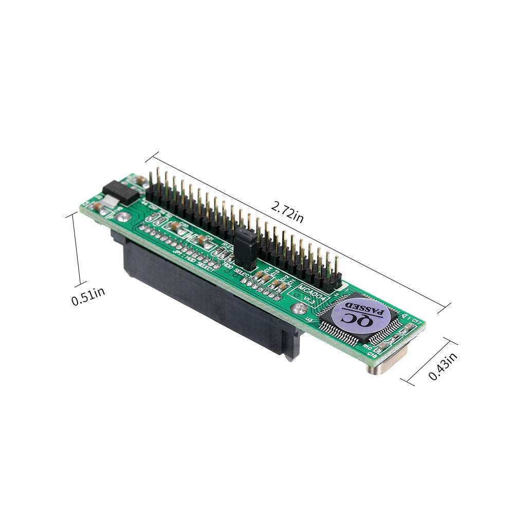 2.5 Inch SATA to IDE Adapter Support ATA HDD Hard Disk Drive or SSD to Male 44 Pin Port Converter (Vertical Type)