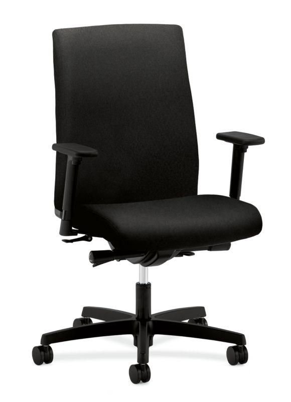 HON Ignition Mid-Back Task Chair - Fabric Black Seat - 5-star Base - 27" Width x 39" Depth x 44" Height  HONIW104CU10
