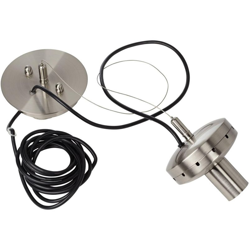 Possini Euro Design Abstract Silver Circles Shade 16" Wide Pendant Light