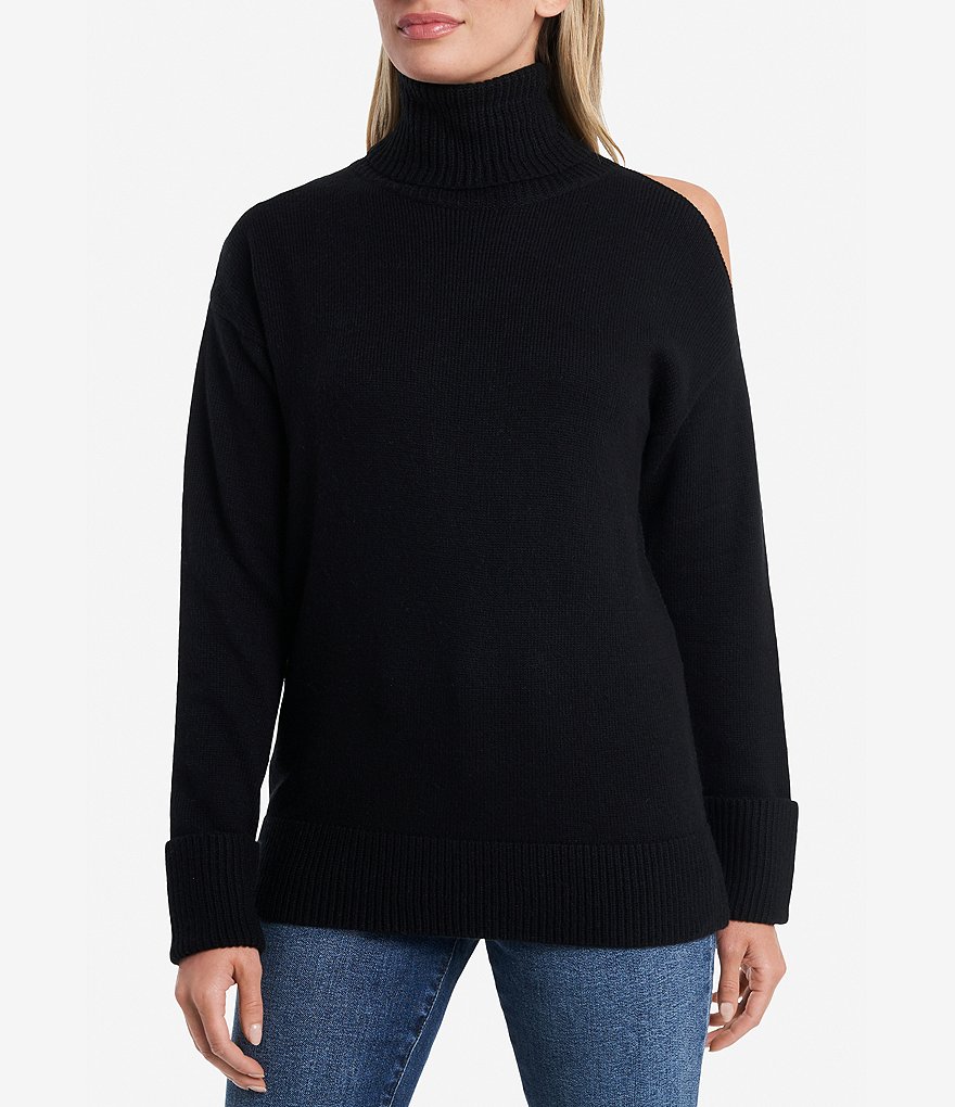 A Loves A Round Neck Long Bishop Sleeve Rib Knit Sweater